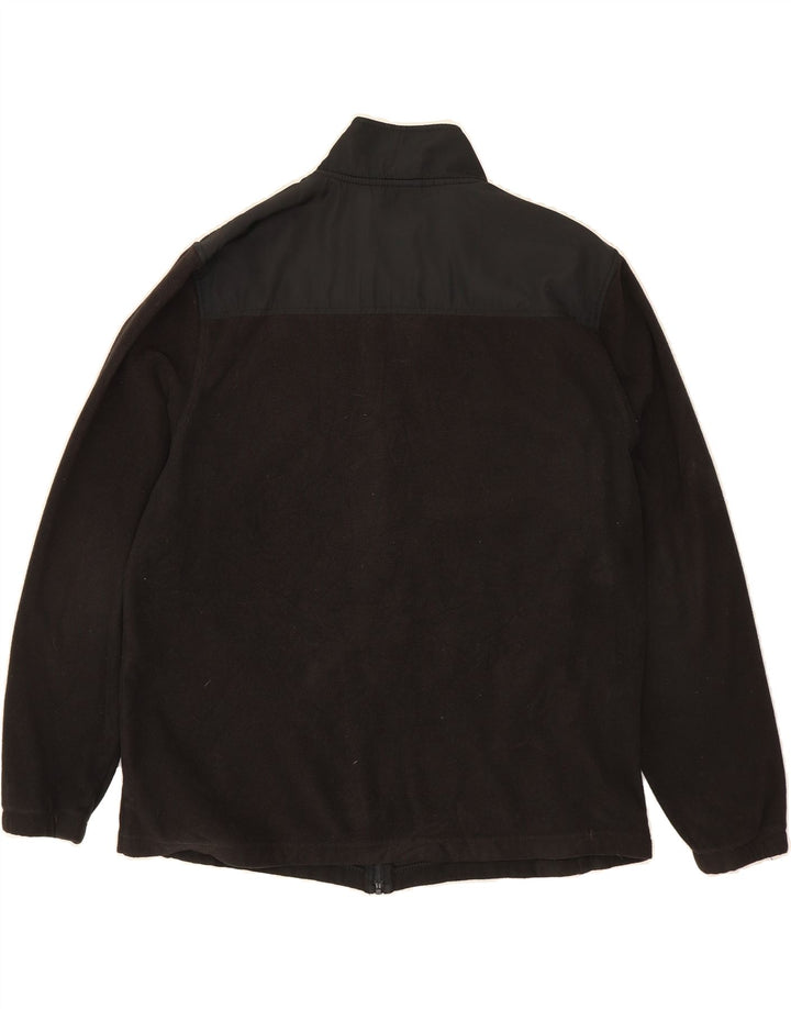 STARTER Mens Fleece Jacket UK 42/44 Large Black Colourblock Polyester Vintage Starter and Second-Hand Starter from Messina Hembry 