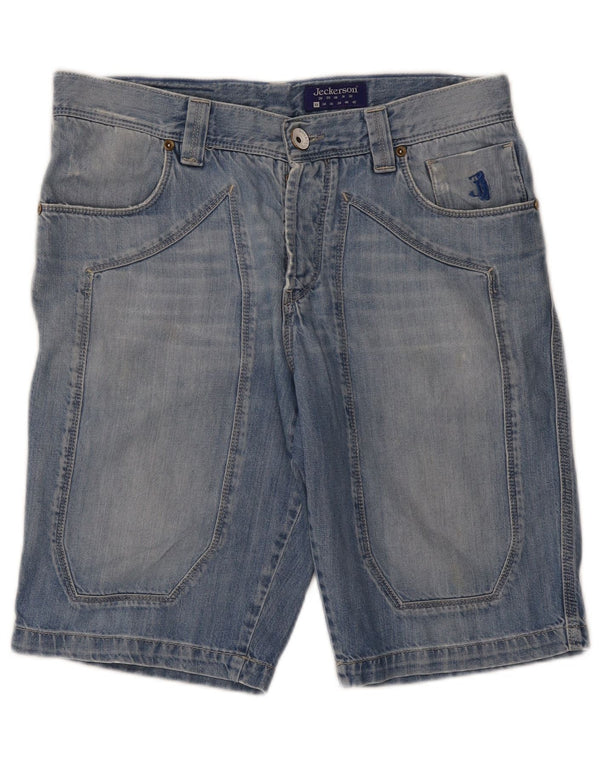 Jeckerson Mens Denim Shorts W33 Medium Blue