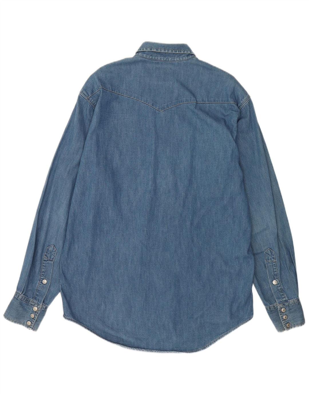 Sisley Mens Denim Shirt Medium Blue Cotton