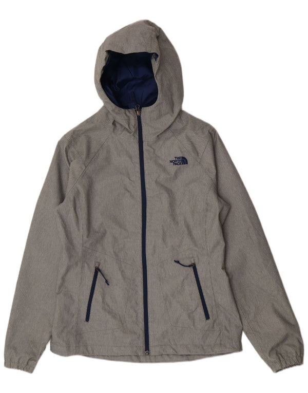 The North Face Damen-Regenjacke mit Kapuze, UK 10, Größe S, Grau, Nadelstreifen