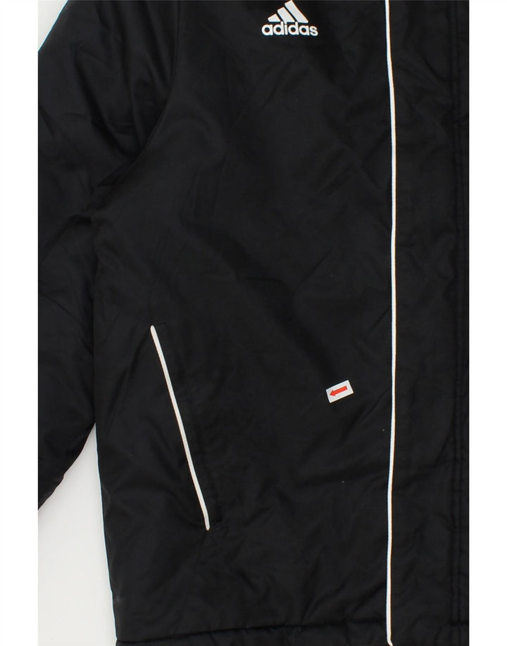 ADIDAS Boys Windbreaker Jacket 11-12 Years Black Polyamide Vintage Adidas and Second-Hand Adidas from Messina Hembry 
