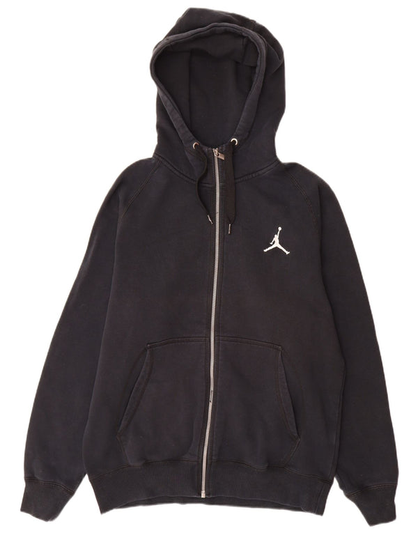 Jordan Mens Zip Hoodie Sweater Medium Black Cotton