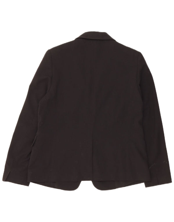 Marks & Spencer Damen-Blazer mit 1 Knopf, UK 12, Mittelschwarz, Polyester