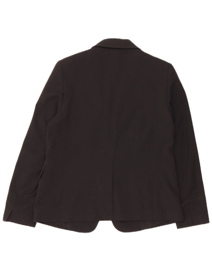Marks & Spencer Damen-Blazer mit 1 Knopf, UK 12, Mittelschwarz, Polyester