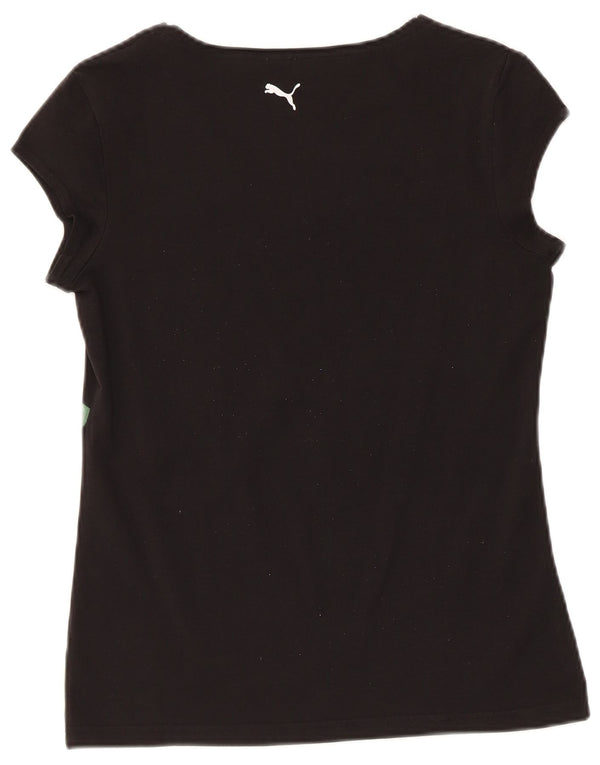 T-shirt grafica da donna Puma UK 12 media nera