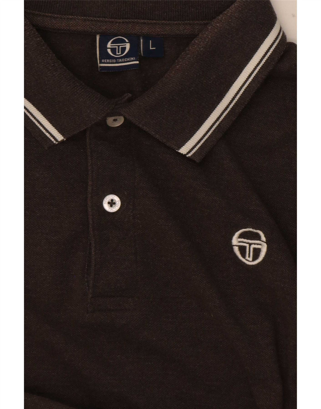 Sergio Tacchini Mens Polo Shirt Large Brown