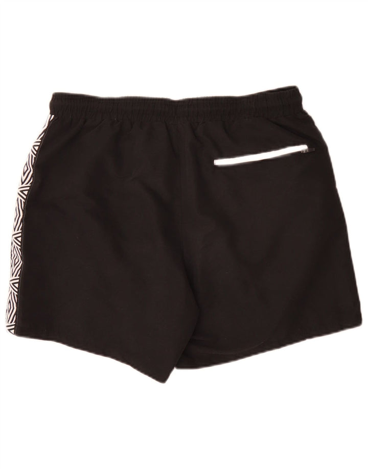 Umbro Mens Graphic Swimming Shorts Large Black Geometric Polyester