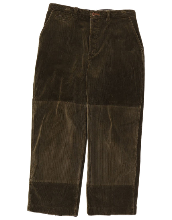 Polo Ralph Lauren Mens Straight Corduroy Trousers W32 L28 Green Colourblock