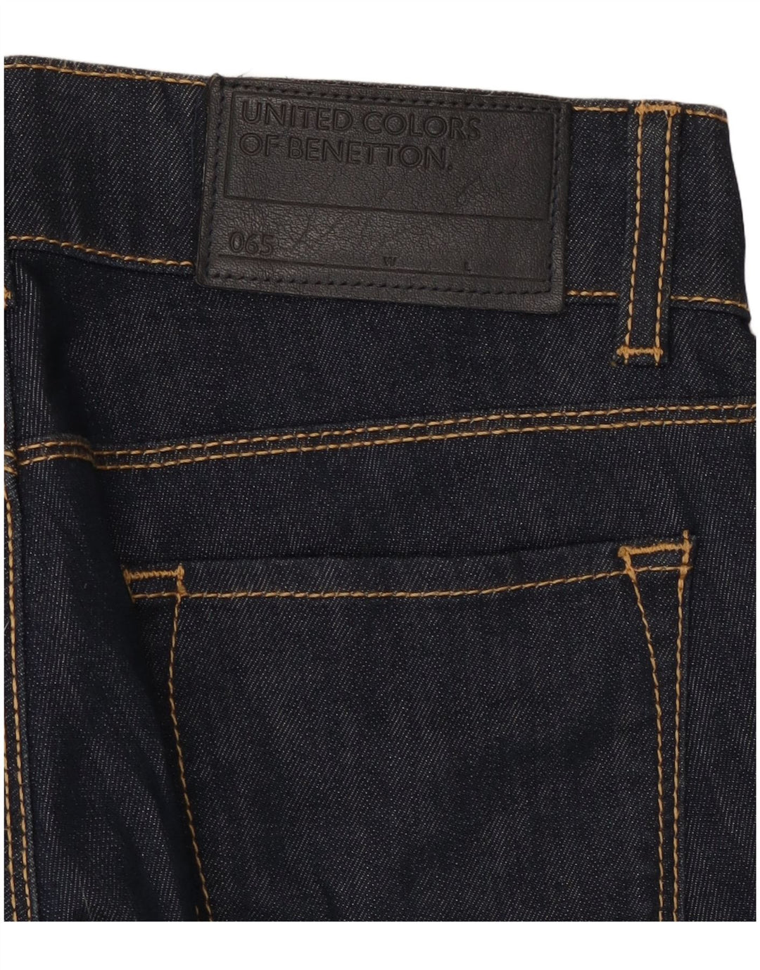 Benetton Damen Schlagjeans W28 L31 Marineblau