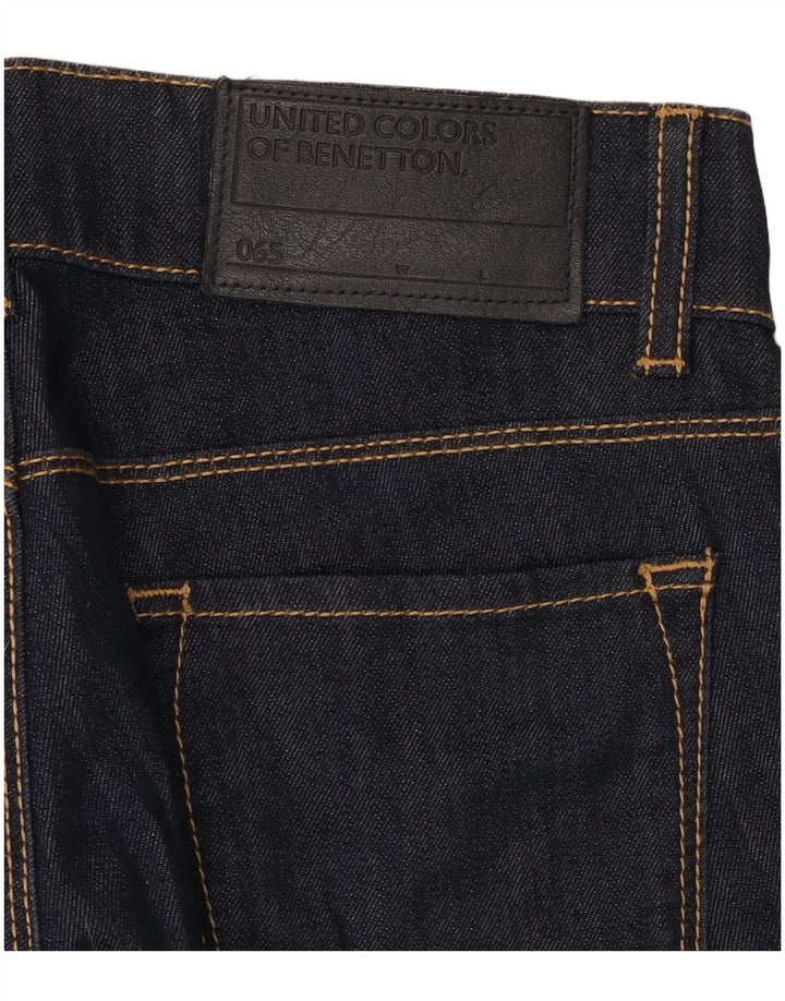 Benetton Damen Schlagjeans W28 L31 Marineblau