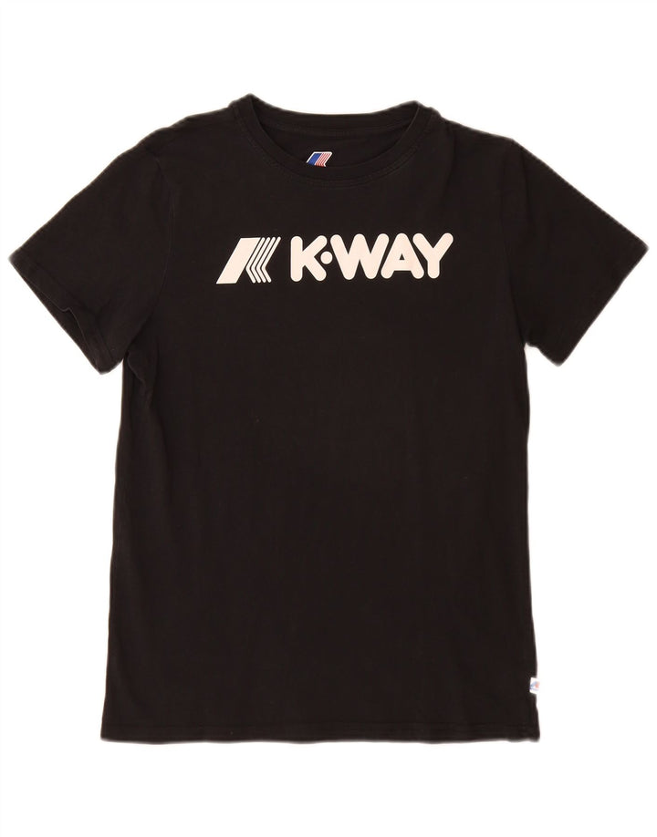 K-Way Herre Grafisk T-Shirt Top Lille Sort