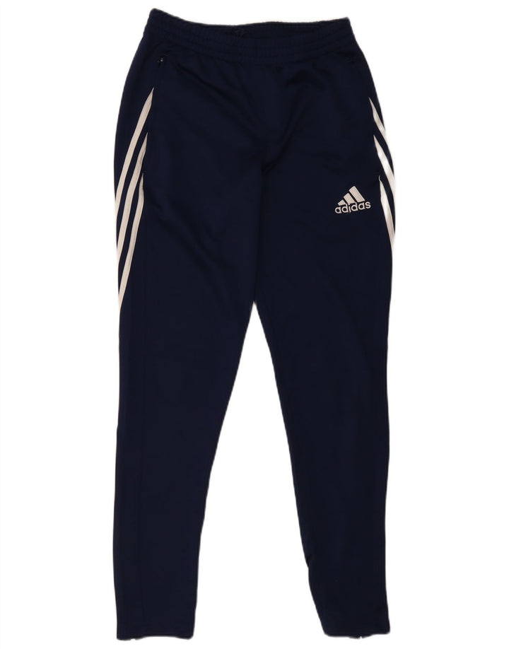 Adidas Mens Climalite Tracksuit Trousers Small Navy Blue Polyester