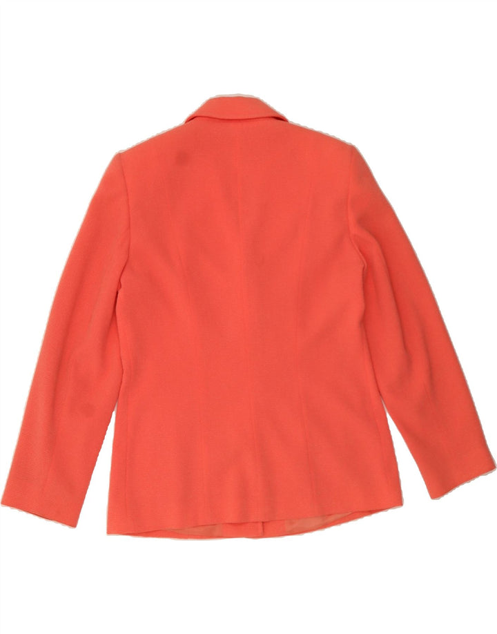 LIBRA Womens 3 Button Blazer Jacket UK 12 Medium Pink Polyester Vintage Libra and Second-Hand Libra from Messina Hembry 