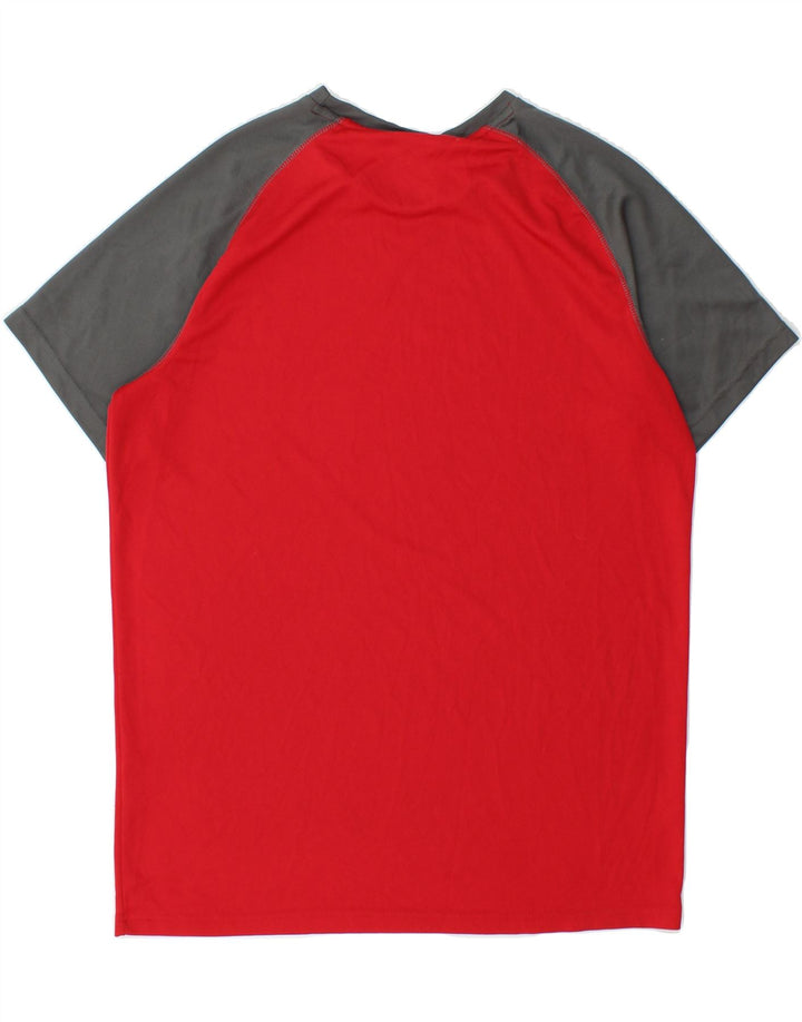 MOUNTAIN WAREHOUSE Mens T-Shirt Top Large Red Colourblock Polyester Vintage Mountain Warehouse and Second-Hand Mountain Warehouse from Messina Hembry 