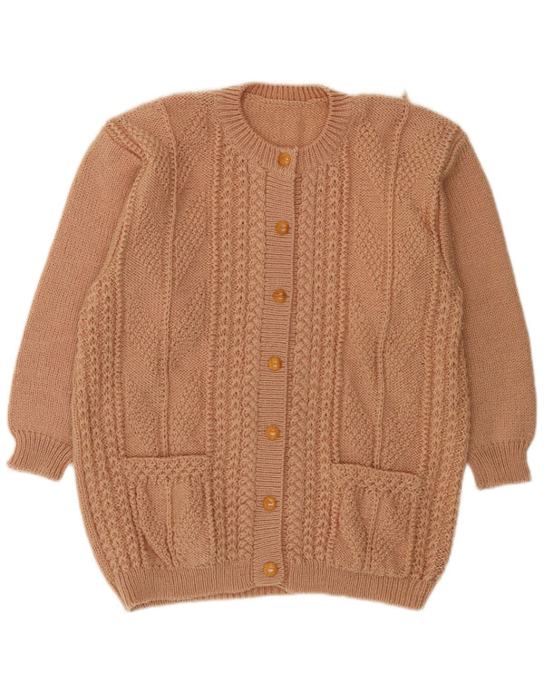 Vintage Damen Cardigan Pullover UK 18 XL Beige