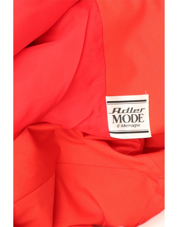 Vintage Womens Double Breasted Bomber Jacket UK 12 Medium Red Polyester