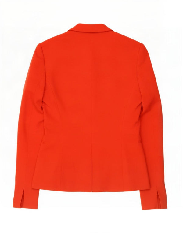 Zara Chaqueta Blazer De 1 Botón para Mujer UK 42 Viscosa Roja Mediana