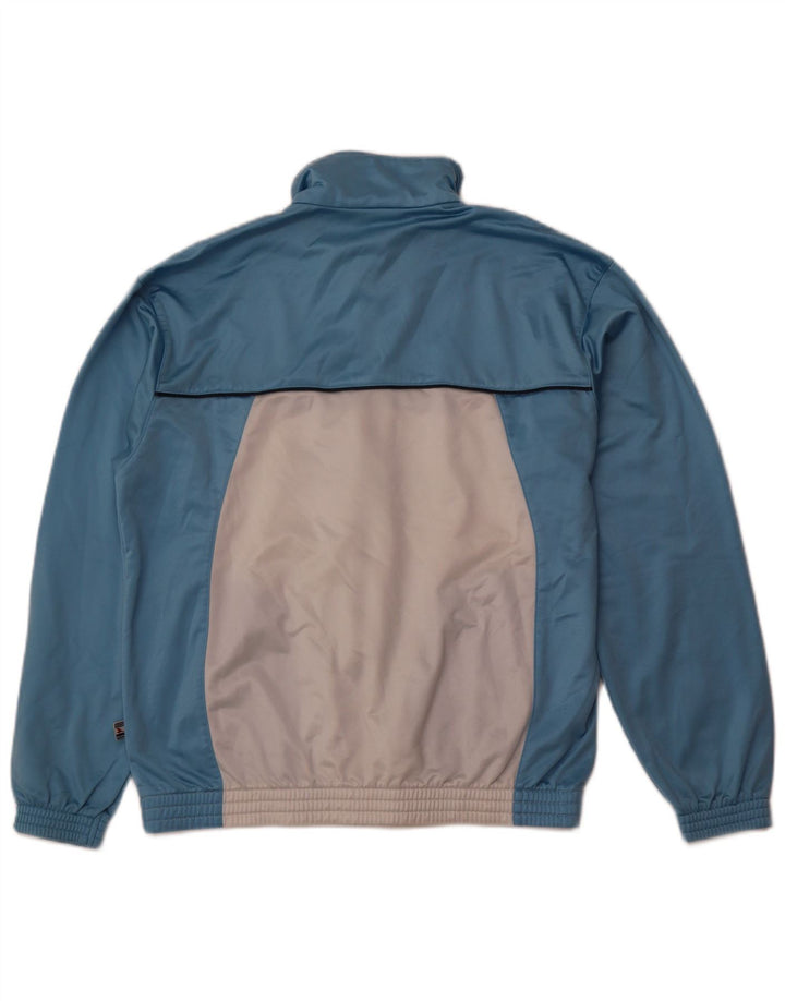 Diadora Mens Tracksuit Top Jacket UK 40 Medium Blue Colourblock Polyester