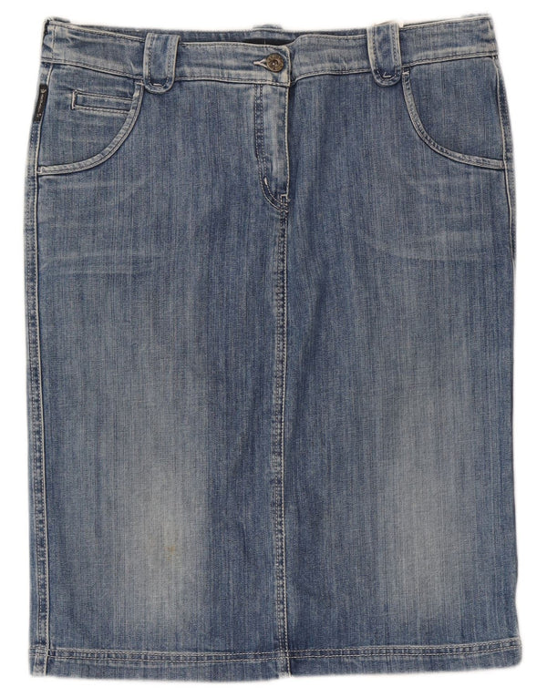 Женская джинсовая юбка Armani UK 16, большая W34, синяя, хлопок