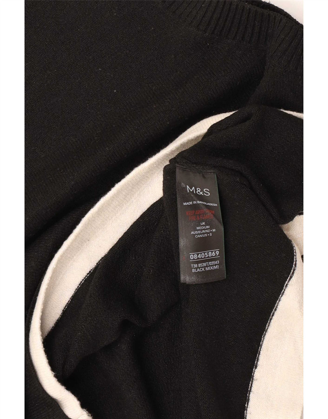 Marks & Spencer Womens Vest Tank Top UK 14 Medium Black Polyester