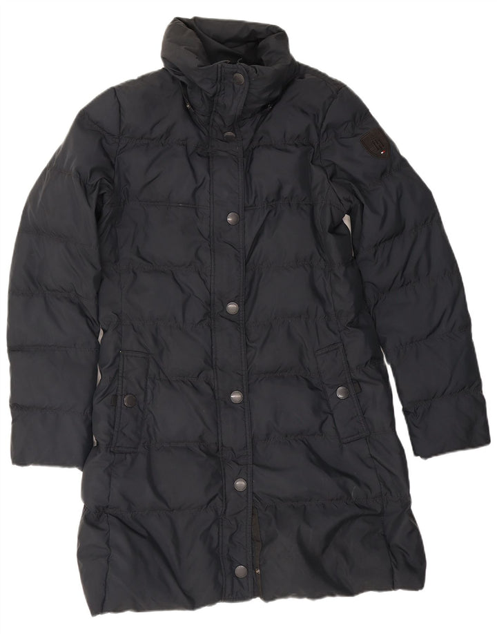 Tommy Hilfiger Womens Padded Coat UK 14 Medium Navy Blue Polyester