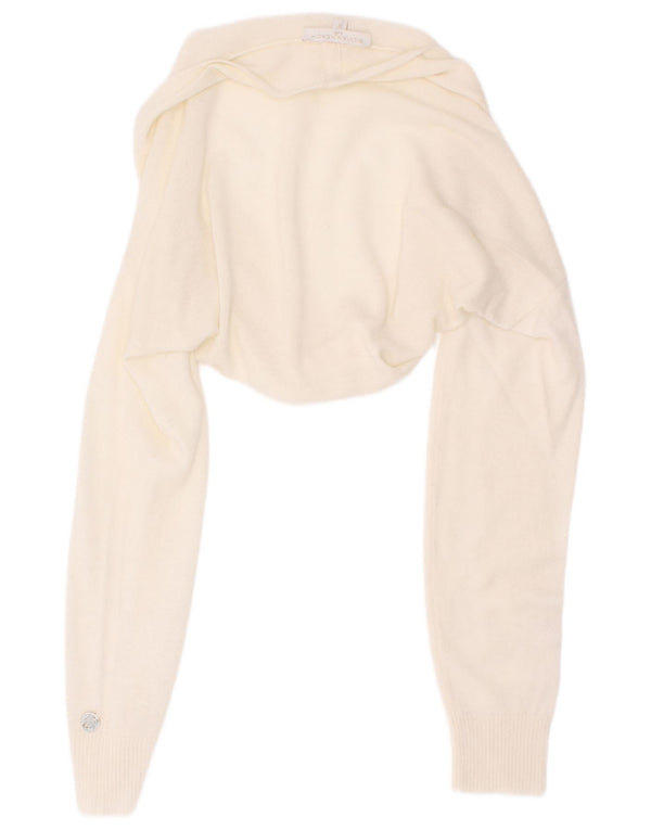 Silvian Heach Womens Bolero Top UK 8 Small Off White Viscose