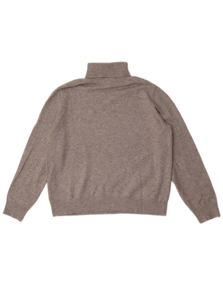 Marks & Spencer Mens Roll Neck Jumper Sweater Medium Grey Polyester