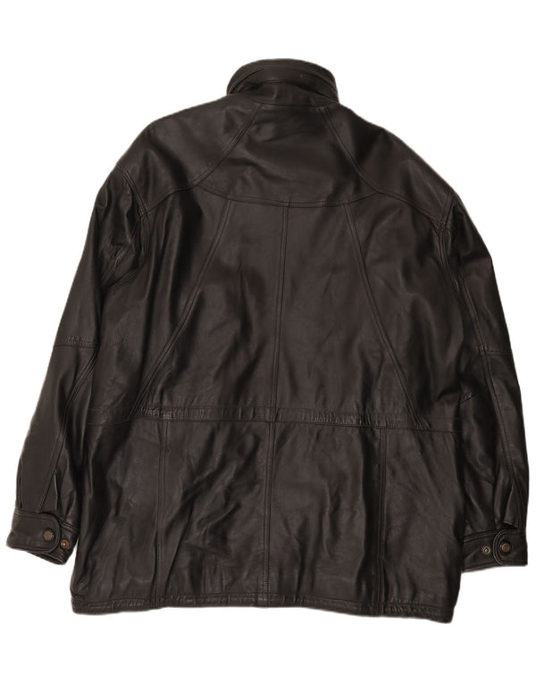 Shelter Bay Abrigo de cuero para hombre UK 42 XL Negro