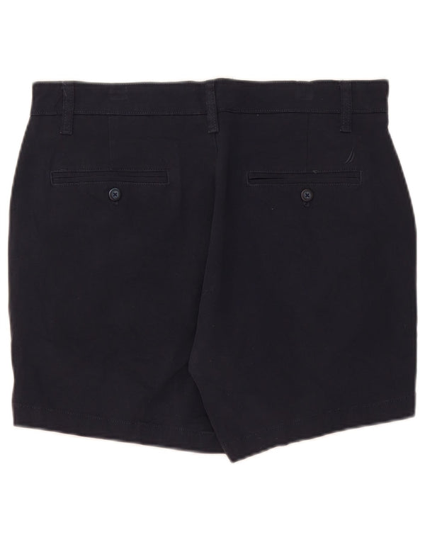 Nautica Mens Classic Fit Chino Shorts W32 Médio Azul Marinho Algodão