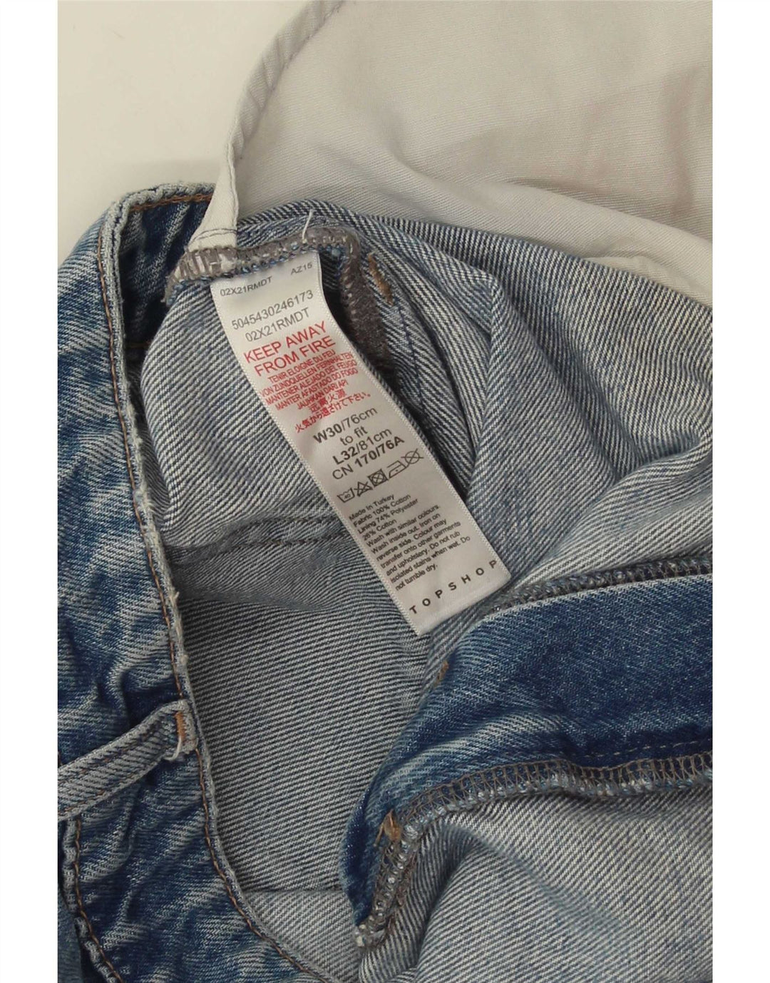 Topshop Womens Flared Jeans W30 L32 Blue Cotton