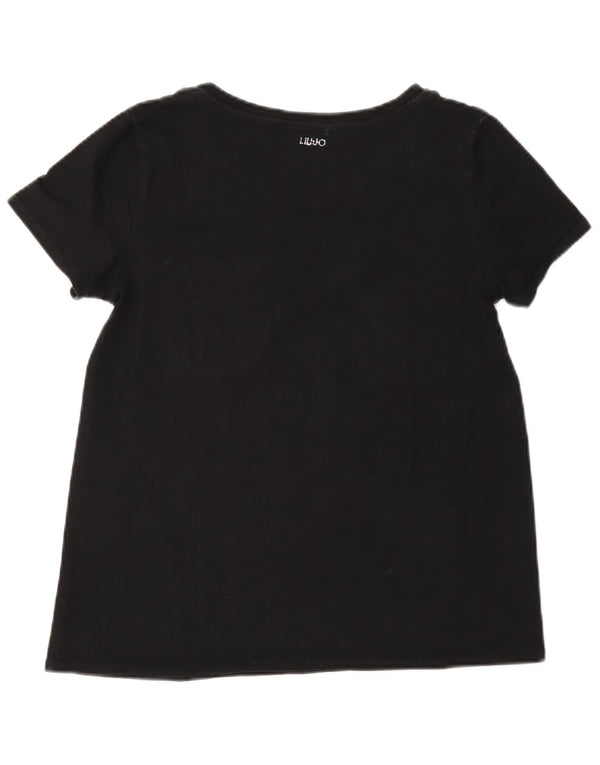 Liu Jo Damen T-Shirt Top UK 12 Mittel Marineblau Farbblock