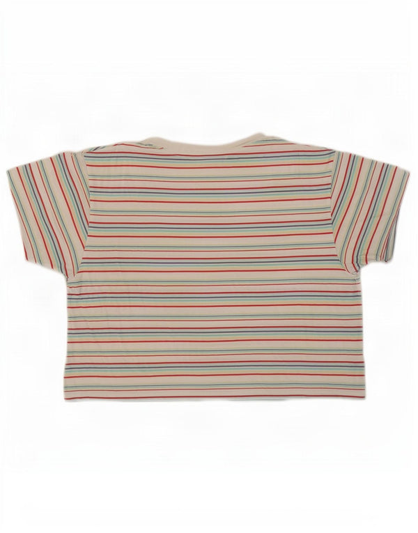 Tricou Crop Levi's pentru femei UK 14 Bumbac cu dungi medii multicolore