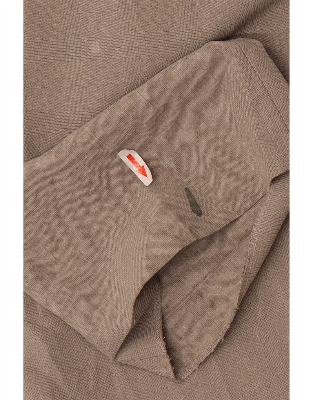 Calça masculina de terno reto Marks & Spencer W38 L33 poliéster bege