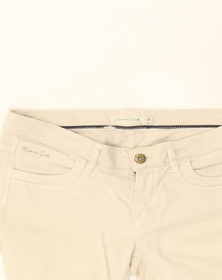 MASSIMO DUTTI Womens Skinny Jeans EU 38 Small W32 L29 Beige Cotton | Vintage Massimo Dutti | Thrift | Second-Hand Massimo Dutti | Used Clothing | Messina Hembry 