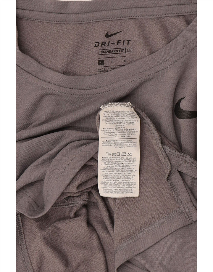 Nike Mens T-Shirt Top Large Grey Polyester