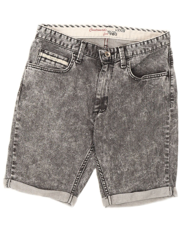 Vans Dame Acid Wash Denim Shorts W28 Medium Grå