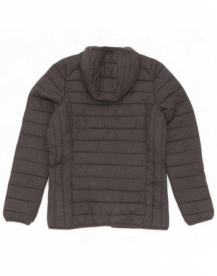 Ellesse Giacca imbottita oversize con cappuccio da donna UK 10 Small Grigio Poliammide
