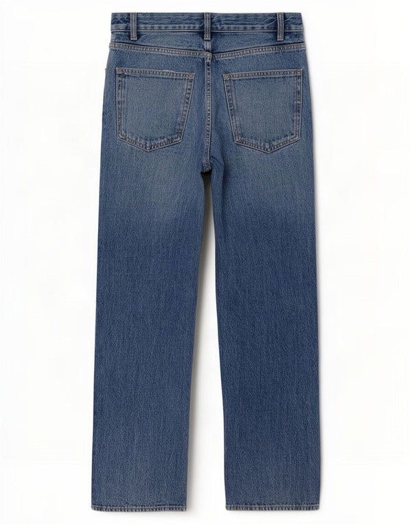 Jeans dritti a vita alta da donna Zara EU 36 XS W26 L30 cotone blu