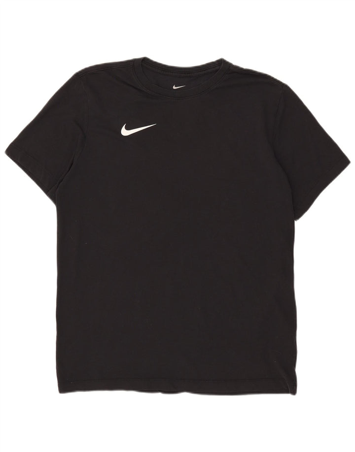 Nike Mens Dri Fit T-Shirt Top Medium Black Cotton
