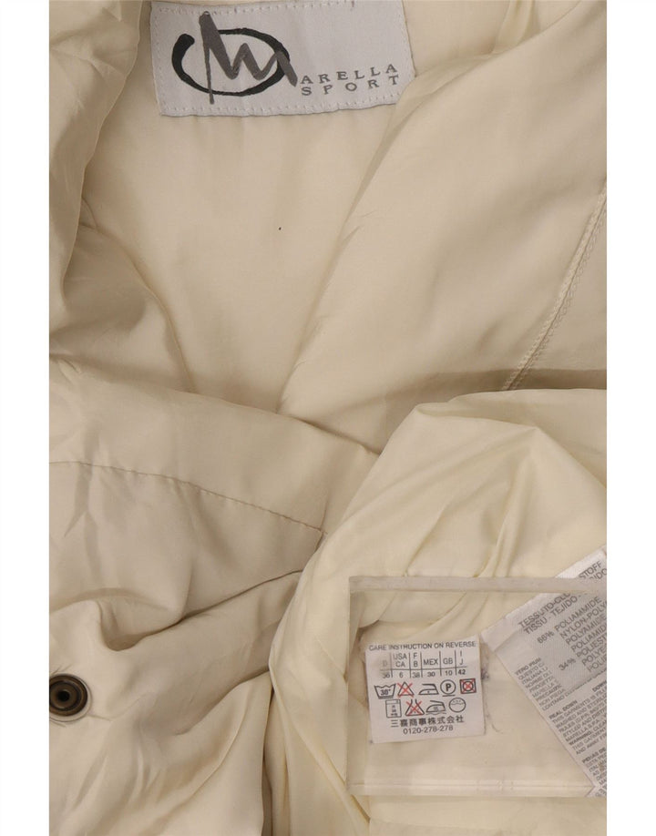 Giacca imbottita oversize da donna MARELLA UK 10 Small in poliammide bianco sporco