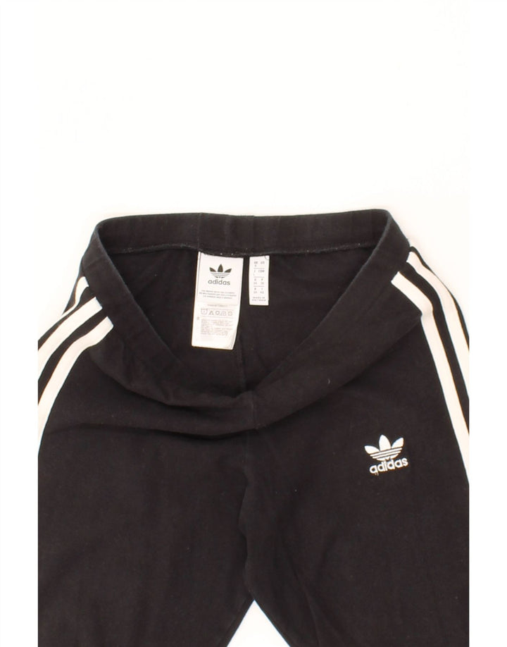 ADIDAS Womens Leggings UK 8 Small Black Cotton Vintage Adidas and Second-Hand Adidas from Messina Hembry 