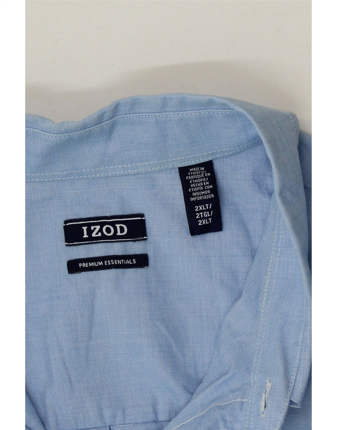 IZOD Mens Shirt 2XL Blue Cotton Vintage Izod and Second-Hand Izod from Messina Hembry 