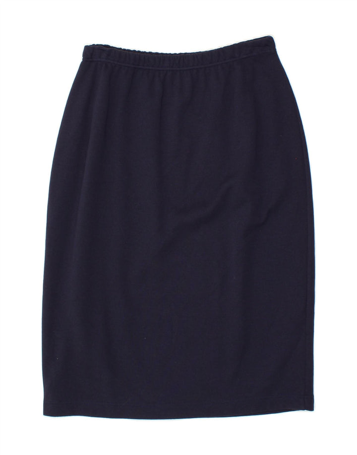 VINTAGE Womens Pencil Skirt W26 Small  Navy Blue Polyamide Vintage Vintage and Second-Hand Vintage from Messina Hembry 