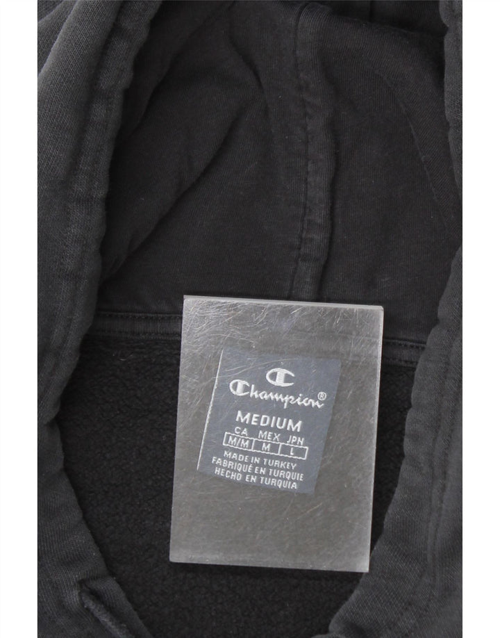 CHAMPION Mens Hoodie Jumper Medium Black Cotton Vintage Champion and Second-Hand Champion from Messina Hembry 