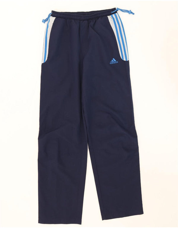 Adidas Boys Tracksuit Trousers 15-16 Years  Navy Blue Colourblock Polyester