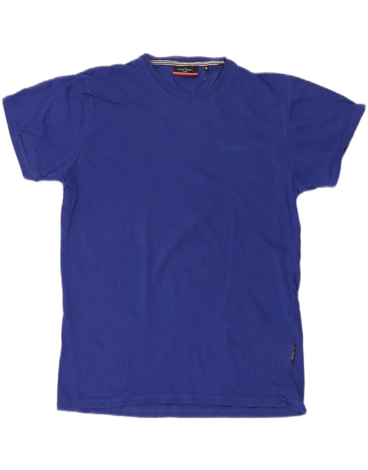 Pierre Cardin Mens T-Shirt Top Medium Blue Cotton