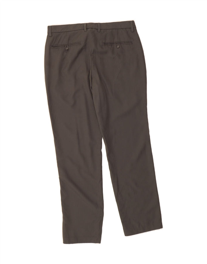 CHAPS Mens Straight Suit Trousers W34 L32 Grey Polyester Vintage Chaps and Second-Hand Chaps from Messina Hembry 