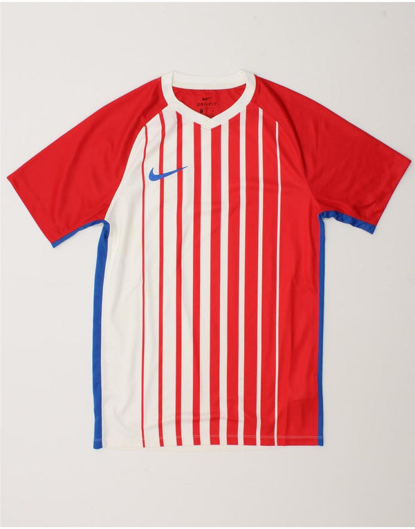 Nike Herren Dri Fit T-Shirt Top, klein, rot gestreift, Polyester