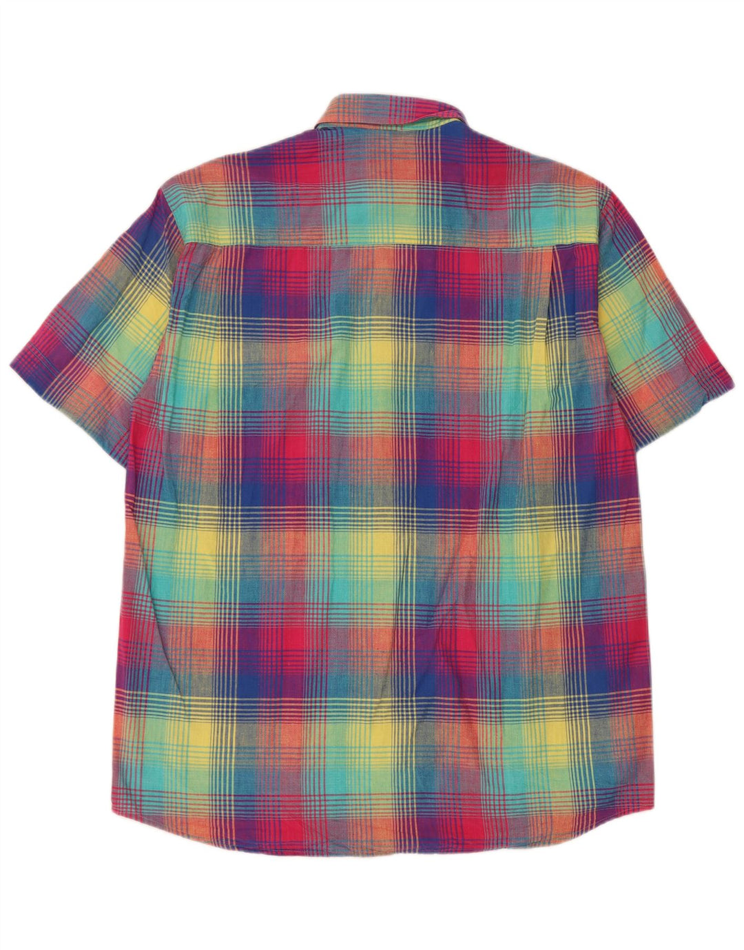 Rudnick Mens Short Sleeve Shirt Size 39/40 Medium Multicoloured Check
