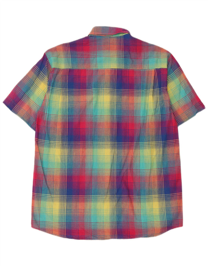 Rudnick Mens Short Sleeve Shirt Size 39/40 Medium Multicoloured Check